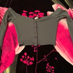 Small green crop top